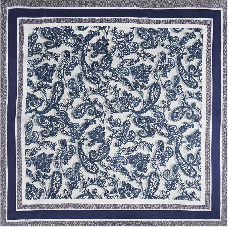 GERINLY Mens Silk Feel Scarf 2 Pack, 27 Inch Neckerchief Ascot, Novelty Head Bandana Wrap - Image 2